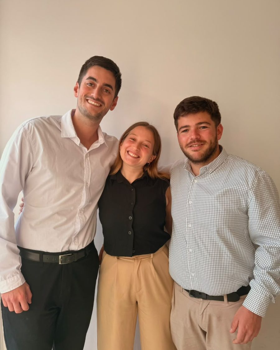 Natalia Echeverría, Juan Nazareno Ricci y Mateo Gualtieri, del estudio Lex Verum
